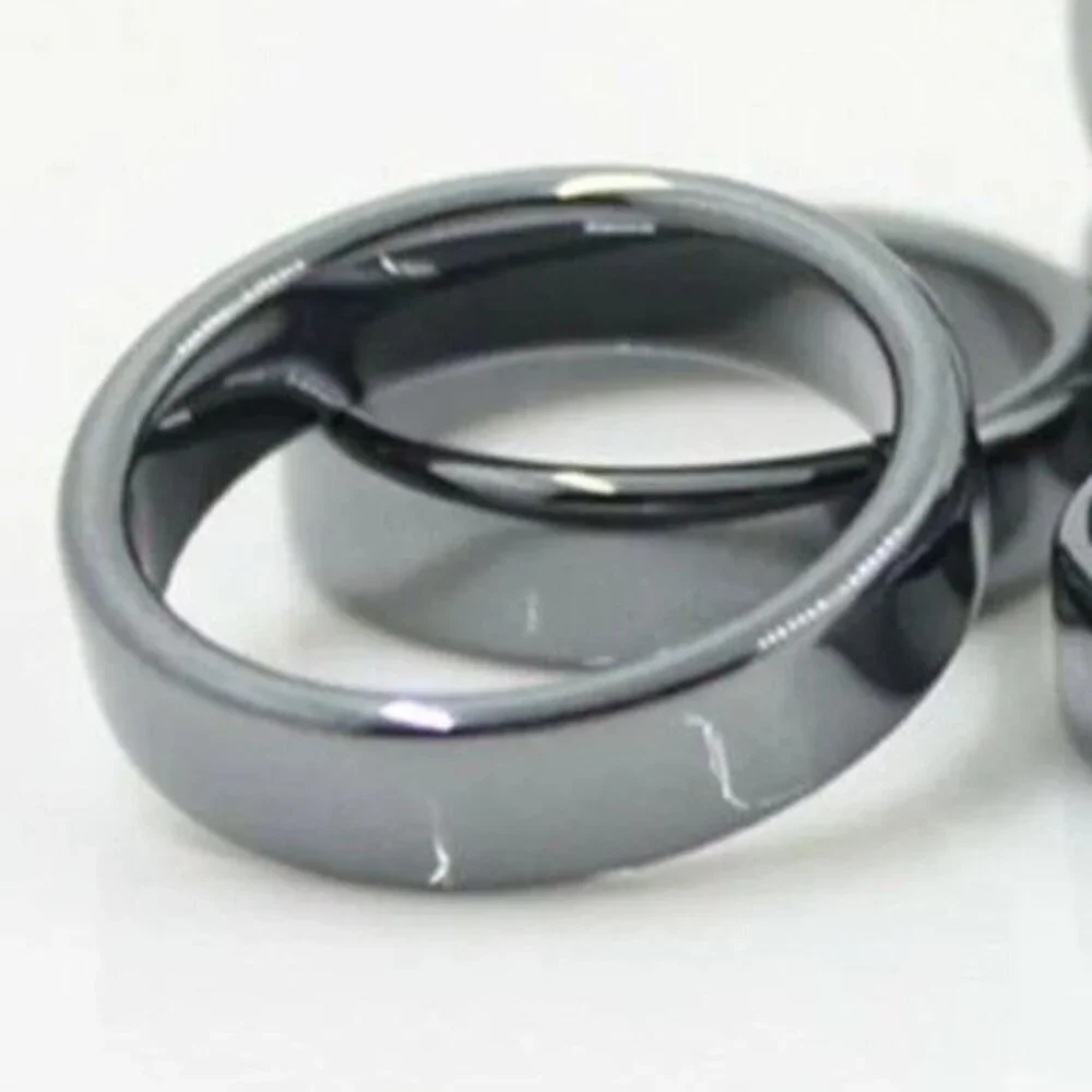 Wholesale Lot 10 Minimalist Gunmetal Hematite Rings